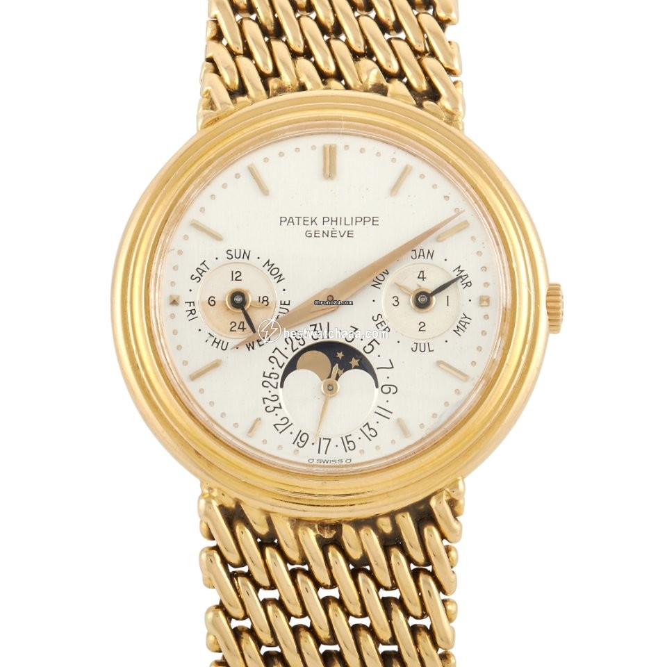 Patek Philippe Perpetual Calendar Mens watch Unisex Automatic Yellow gold 3945 IJ