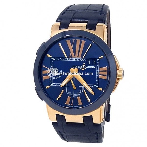 Ulysse Nardin Executive Dual Time Mens watch Unisex Automatic Rose gold 246-00 43