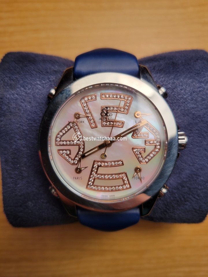 Jacob & Co. Five Time Zone Mens watch Unisex Quartz Steel A3897