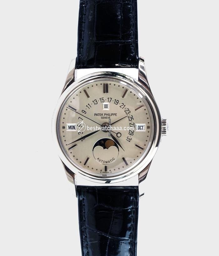 Patek Philippe Perpetual Calendar Mens watch Unisex Automatic White gold 5050G