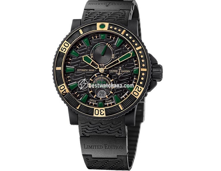 Ulysse Nardin Diver Black Sea Mens watch Unisex Automatic Gold Steel 263-92LE-3C 928-RG