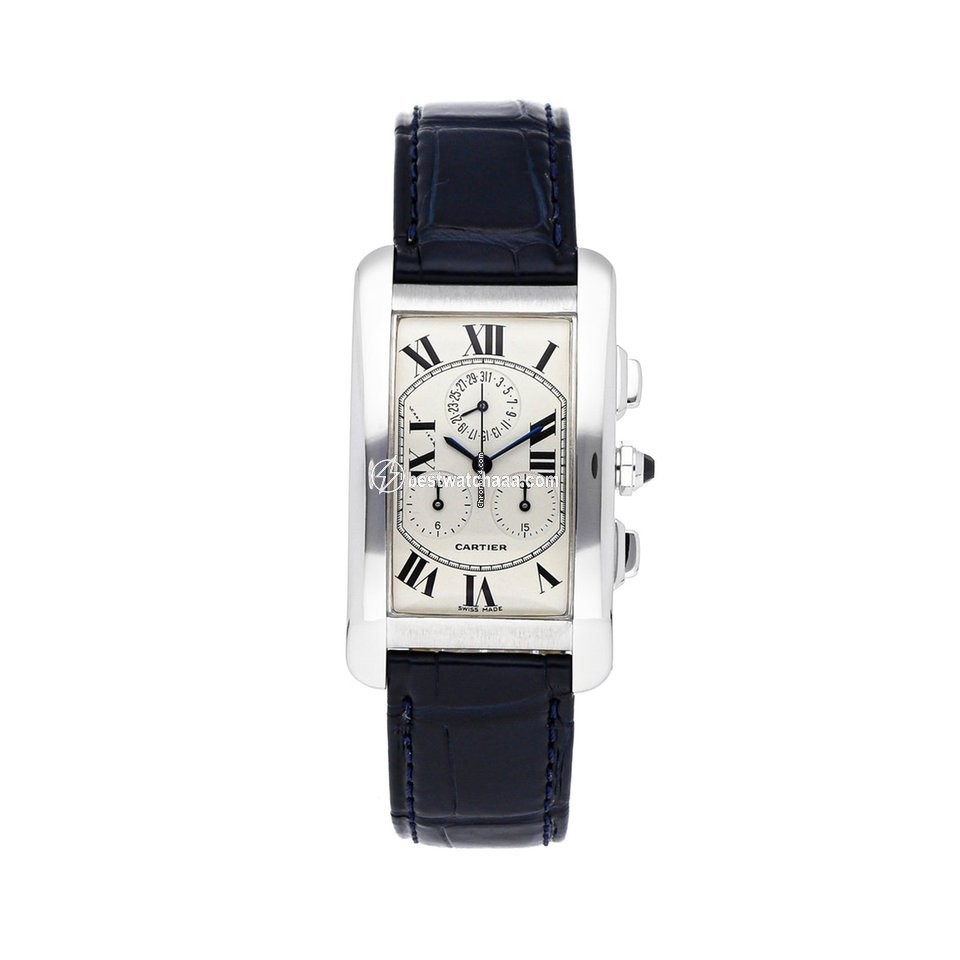 Cartier Tank Americaine Mens watch Unisex Quartz White gold W2603356