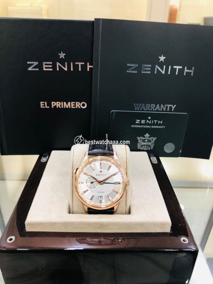 Zenith Elite Dual Time Mens watch Unisex Automatic Rose gold 18.2130.682 02.C498