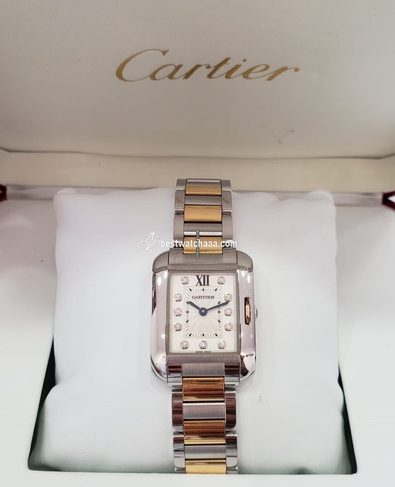 Cartier Tank Anglaise Womens watch Quartz Gold Steel 3485