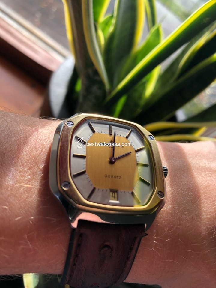 Baume & Mercier Capeland Mens watch Unisex Quartz Gold Steel 4100.018