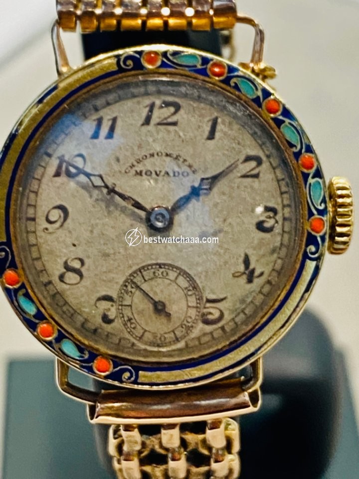 Movado Womens watch Manual winding Yellow gold Movado Chronom?��?��tre