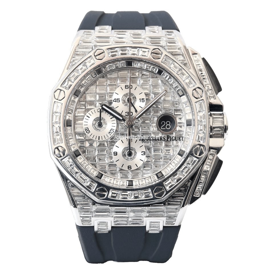 Audemars Piguet Royal Oak Offshore Chronograph Mens watch Unisex Automatic White gold 26400SO.OO.A002CA.01-CASE-PAVE