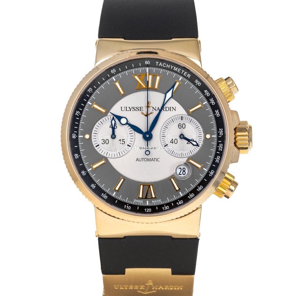 Ulysse Nardin Marine Chronograph Mens watch Unisex Automatic Rose gold 356-66