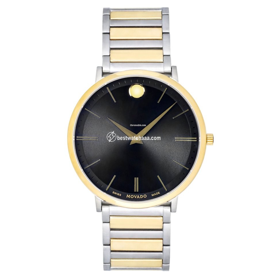 Movado Mens watch Unisex Quartz Gold Steel 607169