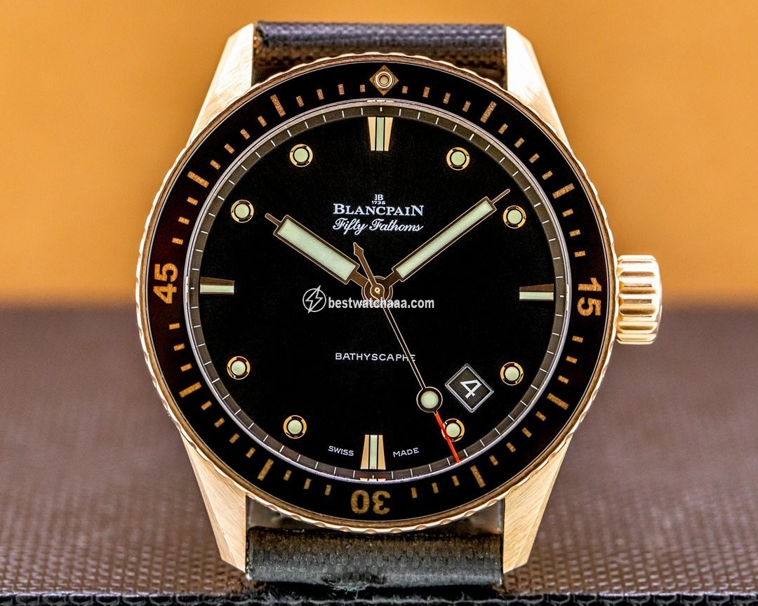 Blancpain Fifty Fathoms Bathyscaphe Mens watch Unisex Automatic Rose gold 5000-36S30-B52A
