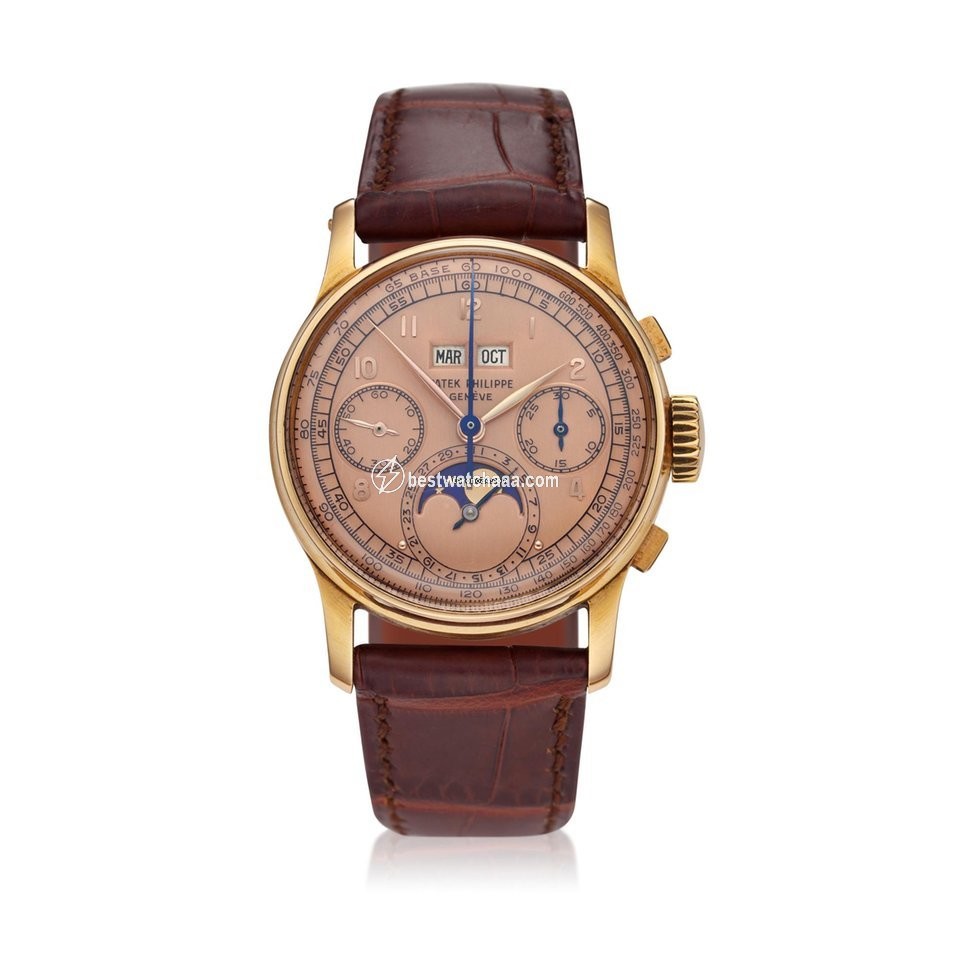 Patek Philippe Perpetual Calendar Chronograph Mens watch Unisex Manual winding Rose gold 1518