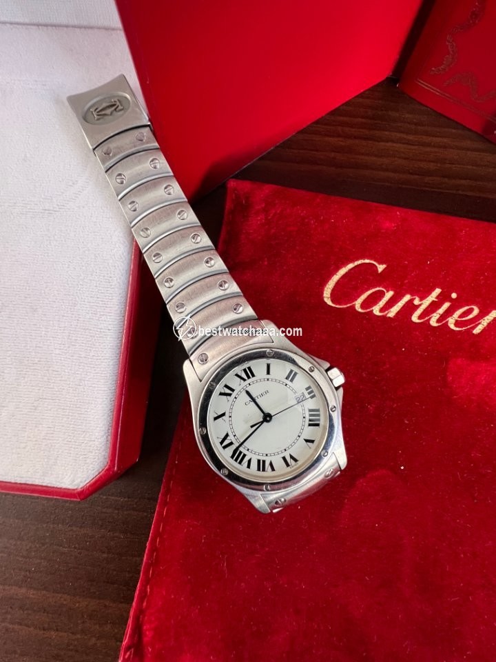 Cartier Santos Mens watch Unisex Quartz Steel 1561.1