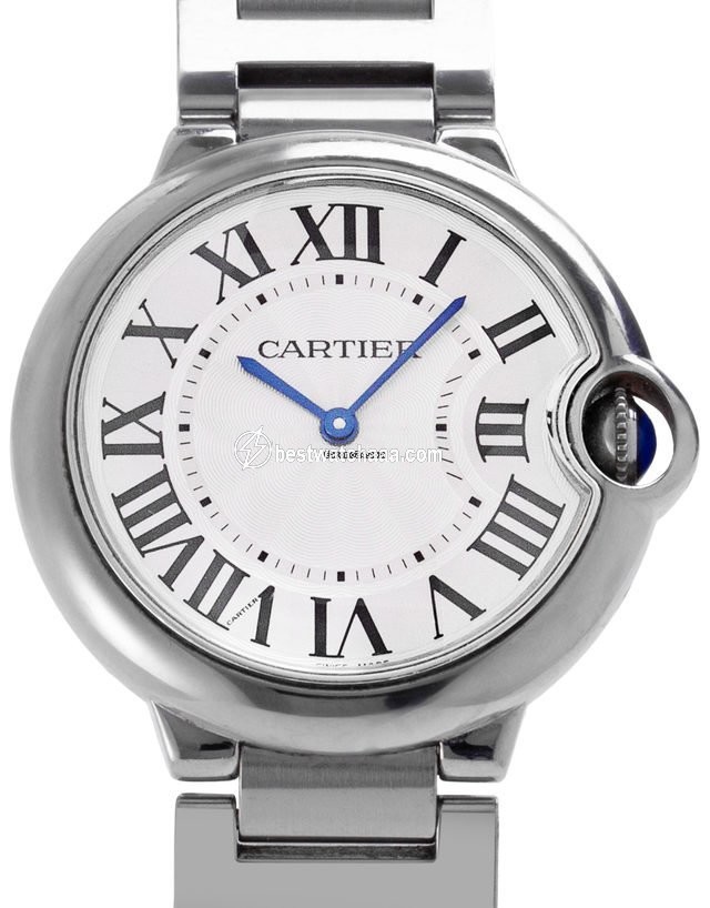 Cartier Ballon Bleu 36mm Mens watch Unisex Quartz Steel W69011Z4 3005