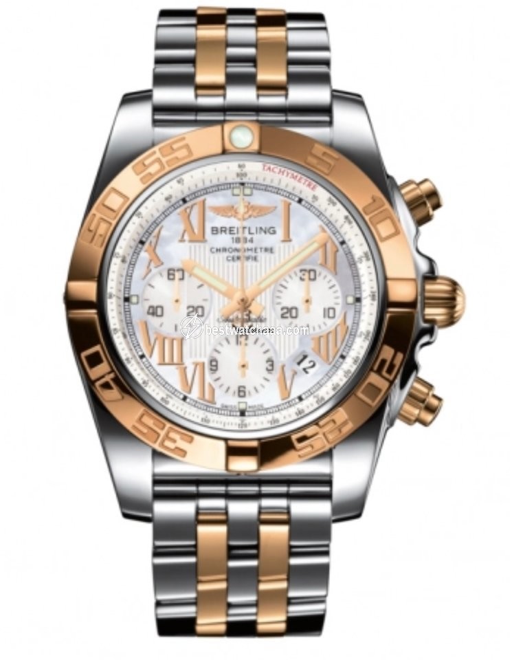 Breitling Chronomat 44 Mens watch Unisex Automatic Gold Steel CB 0110