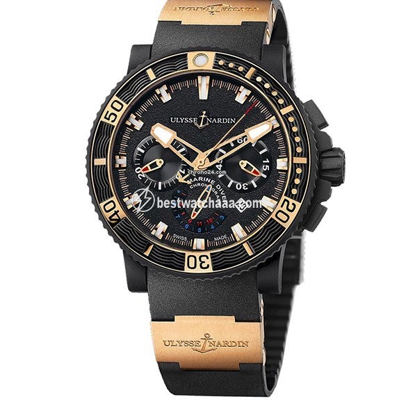 Ulysse Nardin Diver Black Sea Mens watch Unisex Automatic Rose gold 353-90-3