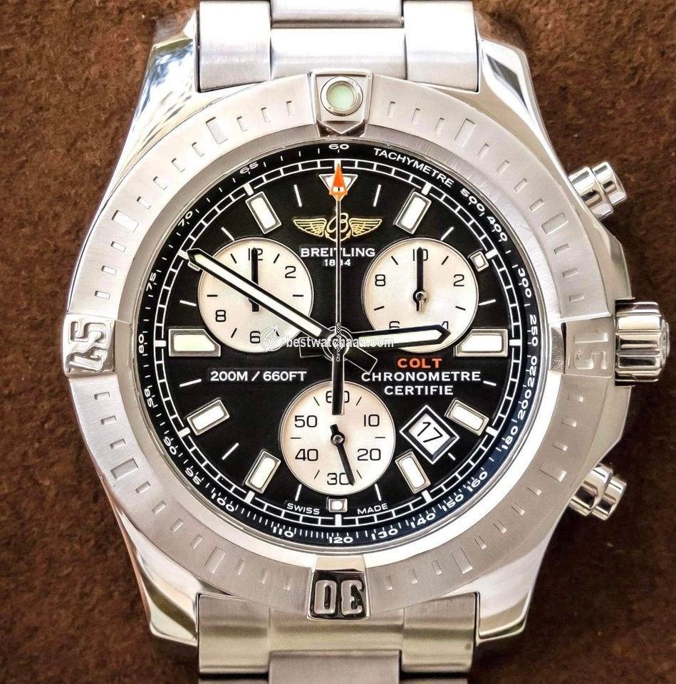 Breitling Colt Chronograph Mens watch Unisex Quartz Steel A7338811 BD43