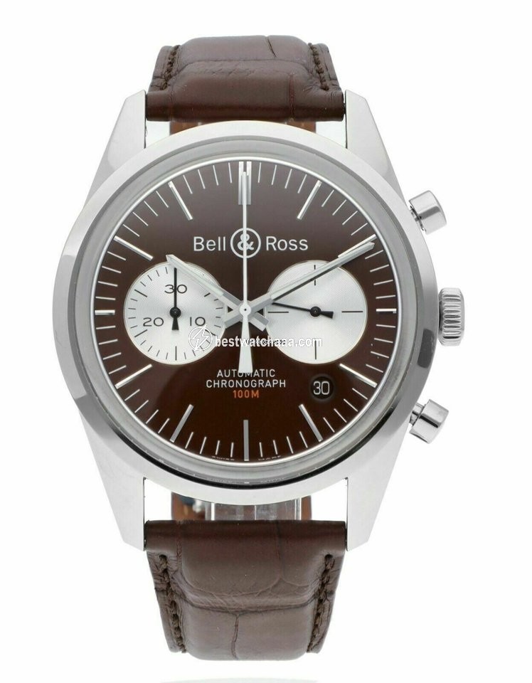Bell & Ross Vintage Automatic Steel BRG126-BRN-ST SCR