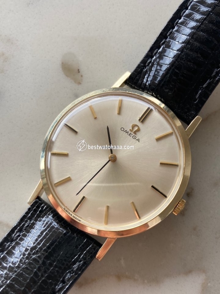 Omega Mens watch Unisex Manual winding Yellow gold 14 k gold 34mm dress watches