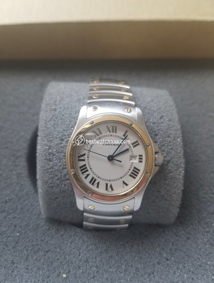 Cartier Santos Womens watch Quartz Gold Steel 1551