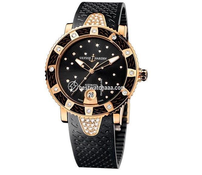 Ulysse Nardin Lady Diver Starry Night Womens watch Automatic Rose gold 8106-101E-3C 22