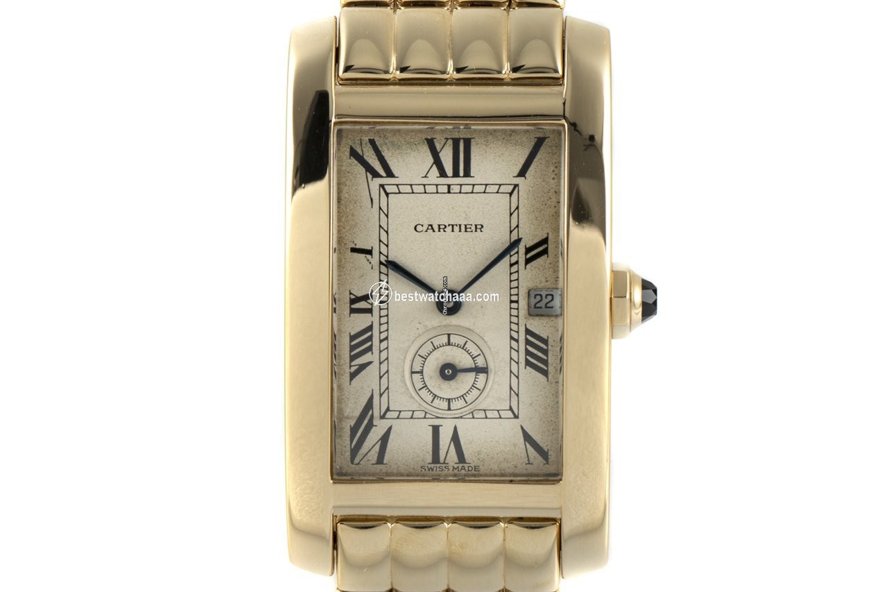 Cartier Tank Americaine Mens watch Unisex Quartz Yellow gold 1716
