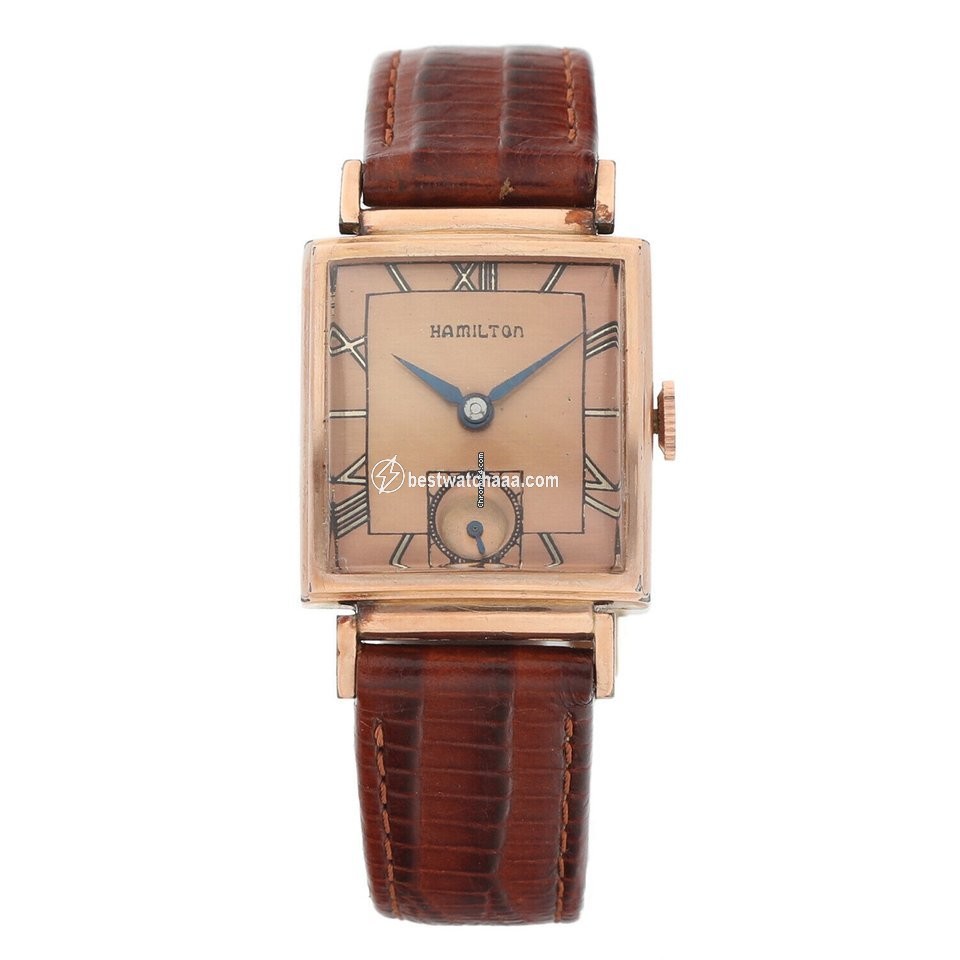 Hamilton Mens watch Unisex Manual winding Rose gold 982