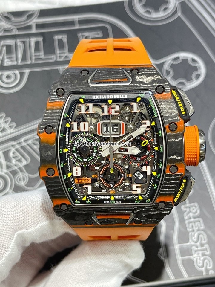 Richard Mille RM 011 Mens watch Unisex Automatic Carbon Richard Mille RM 11-03 McLaren