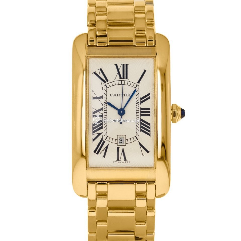 Cartier Tank Americaine Mens watch Unisex Automatic Yellow gold W26031K2  1740