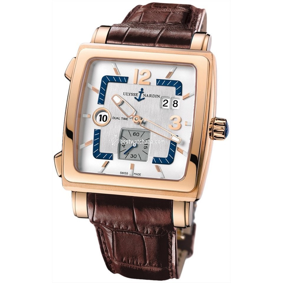 Ulysse Nardin Quadrato Dual Time Mens watch Unisex Automatic Rose gold 246-92 600