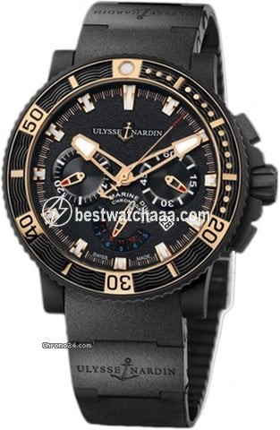 Ulysse Nardin Diver Black Sea Mens watch Unisex Automatic Rose gold 353-90.3C