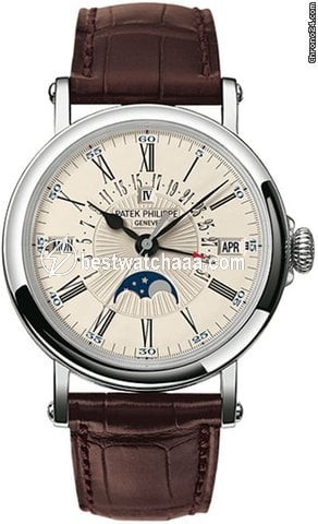Patek Philippe Perpetual Calendar Mens watch Unisex Automatic White gold 5159G