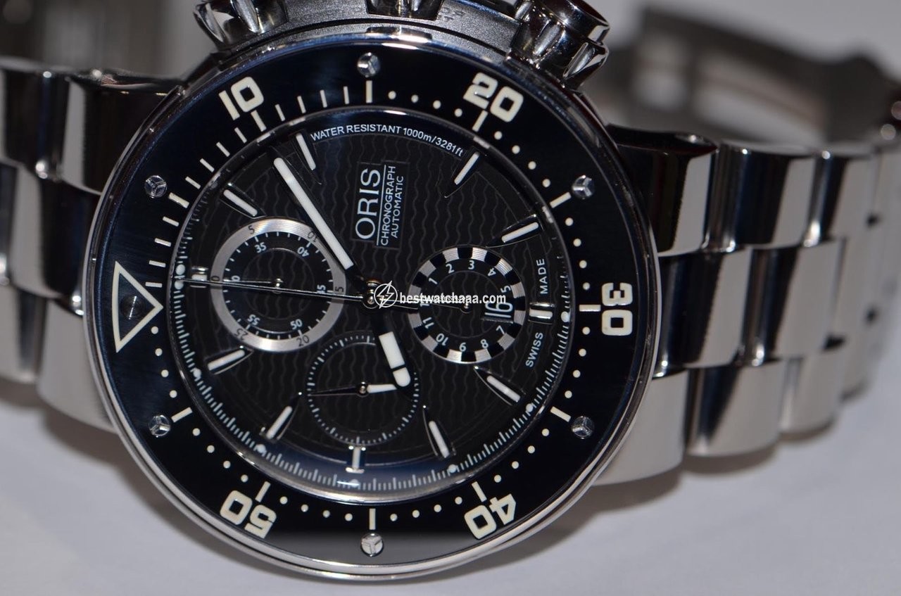 Oris ProDiver Chronograph Mens watch Unisex Automatic Titanium 01 774 7683 7154