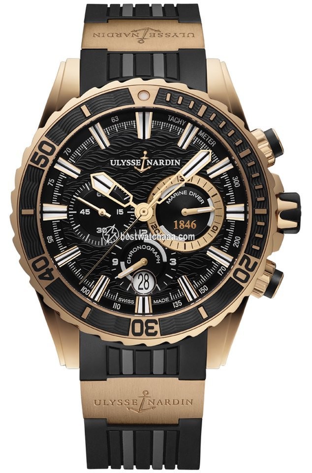 Ulysse Nardin Diver Chronograph Mens watch Unisex Automatic Rose gold 1502-151-3 92
