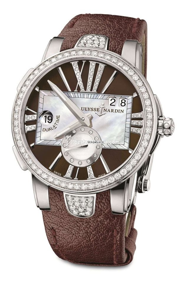 Ulysse Nardin Executive Dual Time Lady Womens watch Automatic Steel 243-10B 30-05