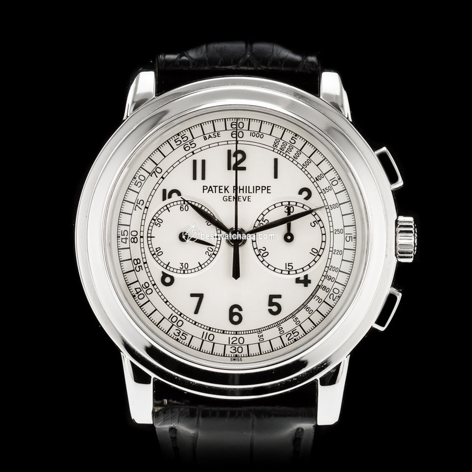 Patek Philippe Chronograph Mens watch Unisex Manual winding White gold 5070G-001
