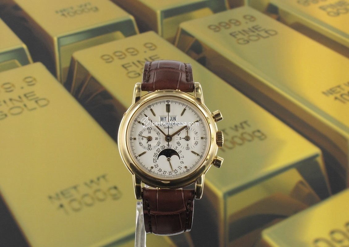 Patek Philippe Perpetual Calendar Chronograph Manual winding Yellow gold 3970 E