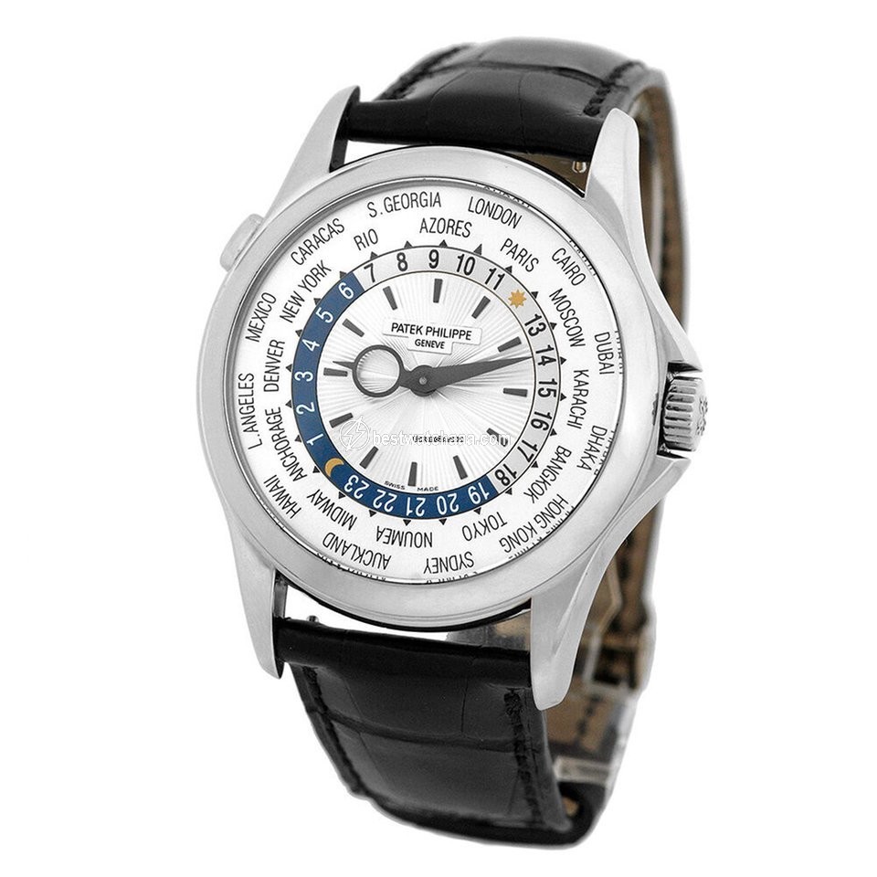 Patek Philippe World Time Mens watch Unisex Automatic White gold 5130-G