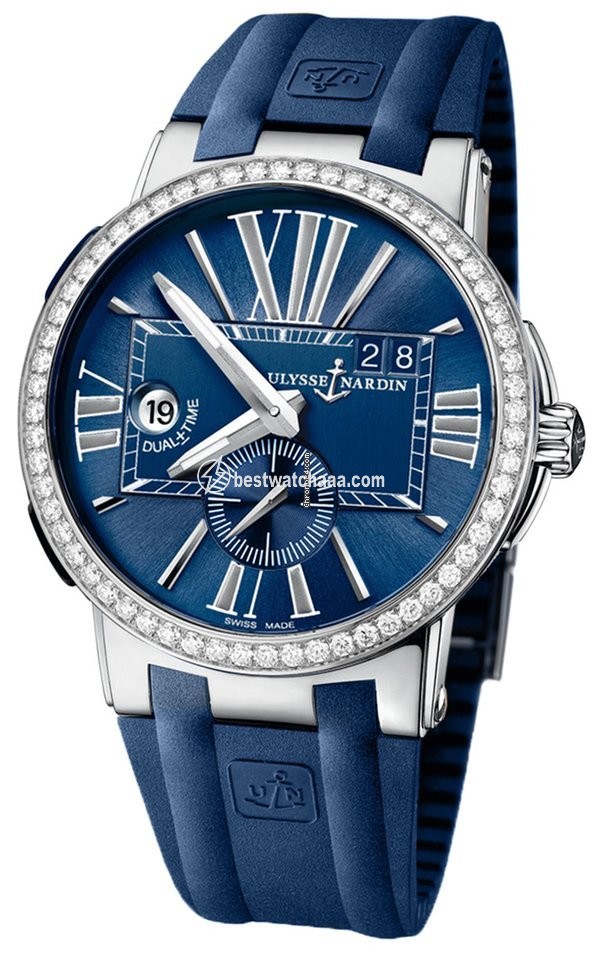 Ulysse Nardin Executive Dual Time Mens watch Unisex Automatic Steel 243-00B-3 43