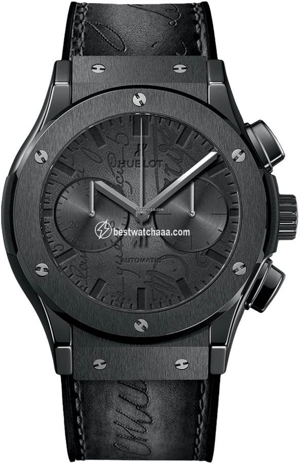 Hublot Classic Fusion Chronograph Mens watch Unisex Automatic Ceramic 521.cm.0500.vr.ber17 Berluti Scritto All Black